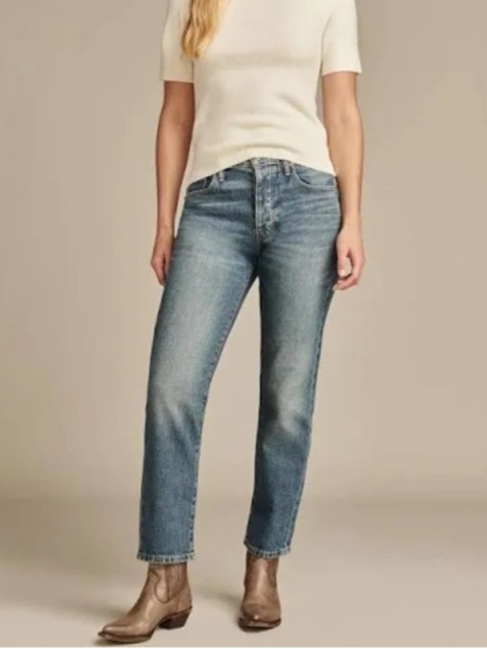 Lucky Brand Jeans Womens 4/27x27.5 Blue 90s Loose High Rise Denim 7W15590